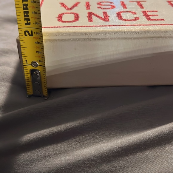 Glitter christmas sign Santa Claus has the right ideas visit people once a year - Picture 5 of 5